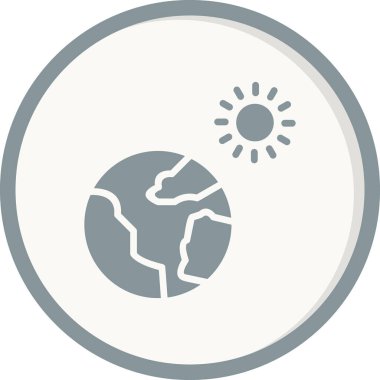 Küresel ısınma vektörü simgesi