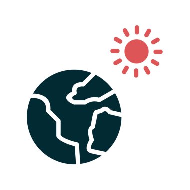 Küresel ısınma vektörü simgesi