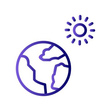 Küresel ısınma vektörü simgesi