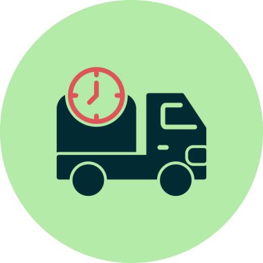 Teslim zaman vektör simgesi