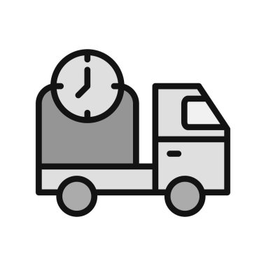 Teslim zaman vektör simgesi