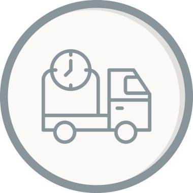 Teslim zaman vektör simgesi