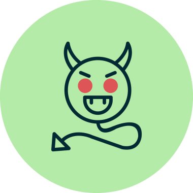 Şeytani modern vektör simgesi