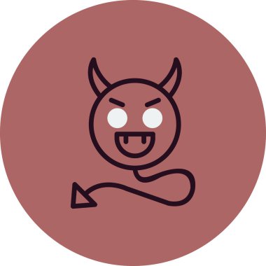 Şeytani modern vektör simgesi