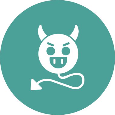 Şeytani modern vektör simgesi