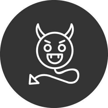 Şeytani modern vektör simgesi