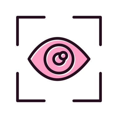 Göz tarayıcı vektör simgesi