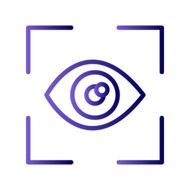 Göz tarayıcı vektör simgesi