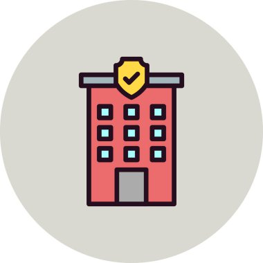 Modern hastane simgesinin vektör illüstrasyonu