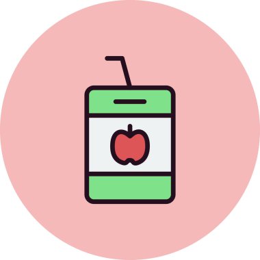 Meyve suyu. Web simgesi basit illüstrasyon 