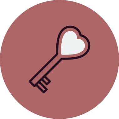 Anahtar simgesi vektör illüstrasyonu