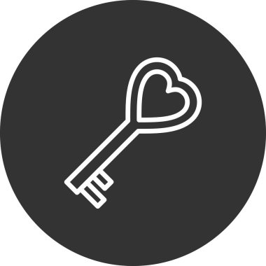 Anahtar simgesi vektör illüstrasyonu