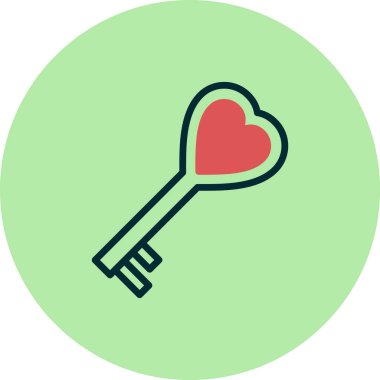 Anahtar simgesi vektör illüstrasyonu