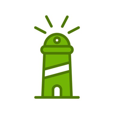 Deniz feneri simgesinin vektör illüstrasyonu 