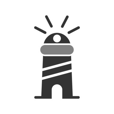 Deniz feneri simgesinin vektör illüstrasyonu 