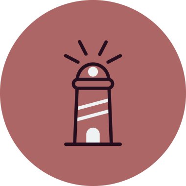 Deniz feneri simgesinin vektör illüstrasyonu 