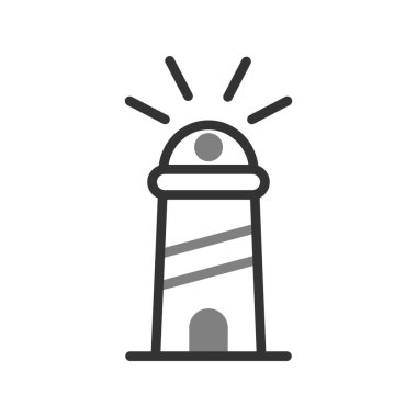 Deniz feneri simgesinin vektör illüstrasyonu 