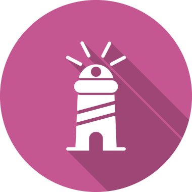 Deniz feneri simgesinin vektör illüstrasyonu 