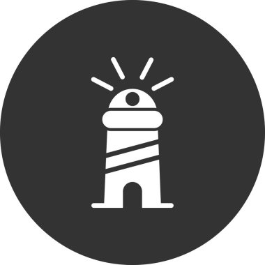 Deniz feneri simgesinin vektör illüstrasyonu 