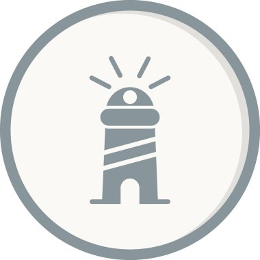 Deniz feneri simgesinin vektör illüstrasyonu 