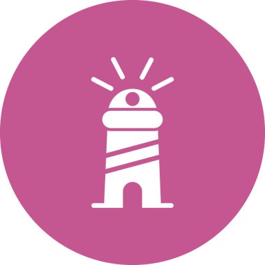 Deniz feneri simgesinin vektör illüstrasyonu 