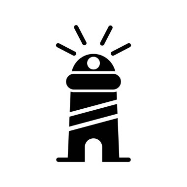 Deniz feneri simgesinin vektör illüstrasyonu 