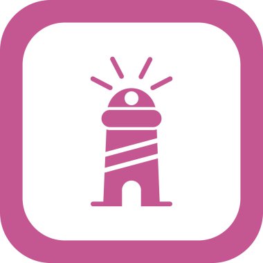 Deniz feneri simgesinin vektör illüstrasyonu 