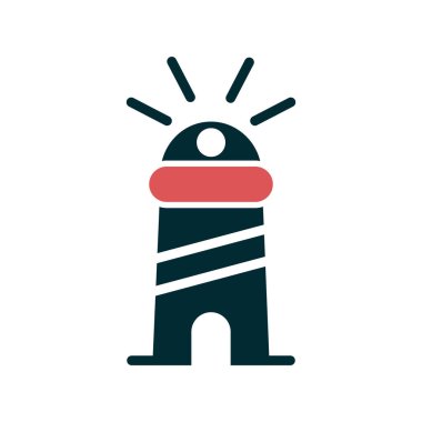 Deniz feneri simgesinin vektör illüstrasyonu 