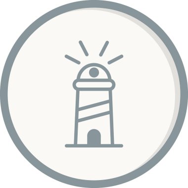 Deniz feneri simgesinin vektör illüstrasyonu 