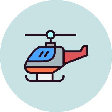 Helikopter modern vektör simgesi