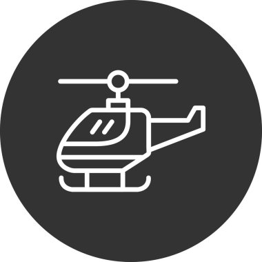 Helikopter modern vektör simgesi
