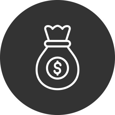 para çantası simgesi, vektör illüstrasyonu