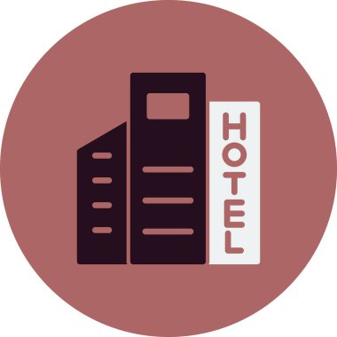 Otel simgesi vektör illüstrasyonu