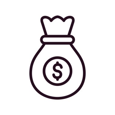 para çantası simgesi, vektör illüstrasyonu