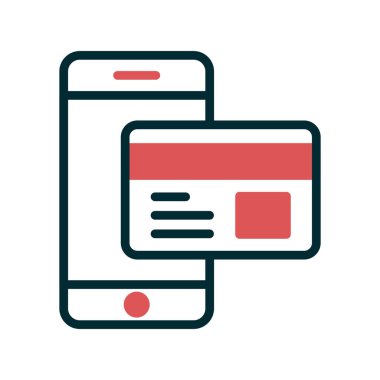 çevrimiçi ödeme vektörü simgesi