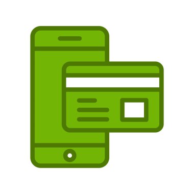 çevrimiçi ödeme vektörü simgesi