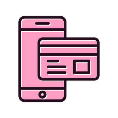 çevrimiçi ödeme vektörü simgesi