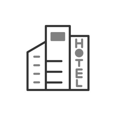 Otel simgesi vektör illüstrasyonu