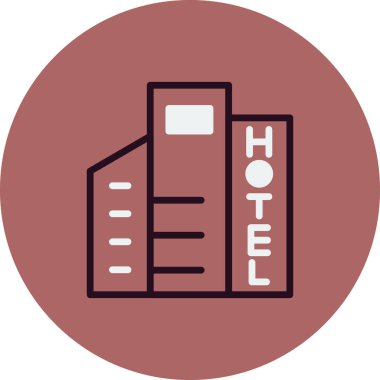 Otel simgesi vektör illüstrasyonu
