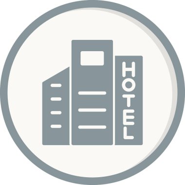 Otel simgesi vektör illüstrasyonu