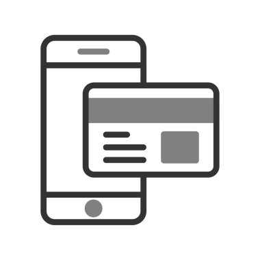 çevrimiçi ödeme vektörü simgesi