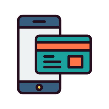 çevrimiçi ödeme vektörü simgesi