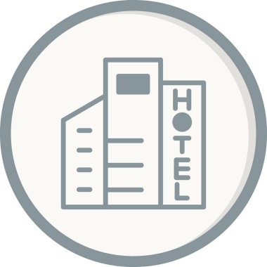 Otel simgesi vektör illüstrasyonu