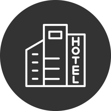 Otel simgesi vektör illüstrasyonu