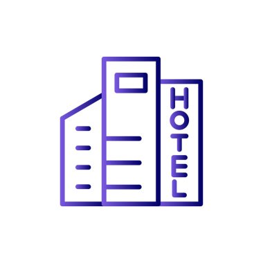 Otel simgesi vektör illüstrasyonu