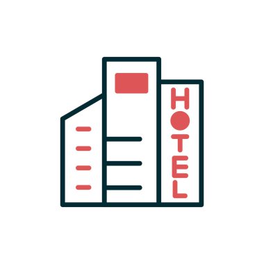 Otel simgesi vektör illüstrasyonu