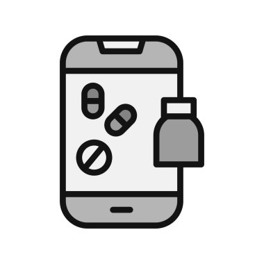 Online eczane vektör simgesi