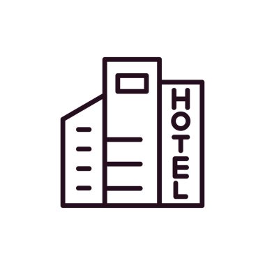 Otel simgesi vektör illüstrasyonu