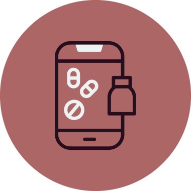 Online eczane vektör simgesi