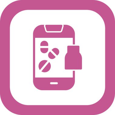 Online eczane vektör simgesi